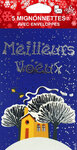 LOT 5 Cartes Meilleurs Vœux + 5 Enveloppes 4x9cm