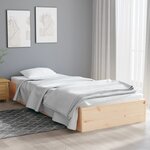 vidaXL Cadre de lit bois massif 90x190 cm simple