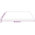 vidaXL Dessus de table 80x80x2 5 cm bois de pin massif