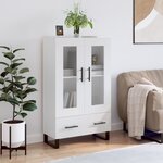 vidaXL Buffet haut blanc brillant 69 5x31x115 cm bois d'ingénierie