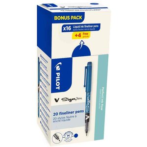 Stylo feutre V Sign Pen VALUE PACK bleu PILOT