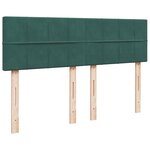 vidaXL Sommier à lattes de lit et matelas Vert foncé 140x200cm Velours