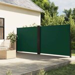 vidaXL Auvent latéral rétractable vert foncé 180x600 cm