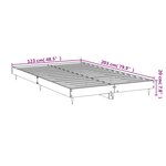 vidaXL Cadre de lit chêne fumé 120x200 cm bois d'ingénierie