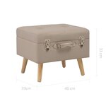 vidaXL Tabourets de rangement lot de 3 Beige Tissu