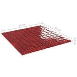 vidaXL Carreaux mosaïque 11 Pièces Rouge 30x30 cm Verre