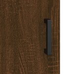 vidaXL Buffet haut Chêne marron 34 5x34x180 cm Bois d'ingénierie