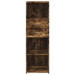 vidaXL Buffet haut chêne fumé 40x42 5x124 cm bois d'ingénierie