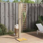 vidaXL Douche d'extérieur beige 50x55x224cm résine tressée bois acacia