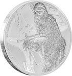 Pièce de monnaie 2 Dollars Niue 2017 1 once argent BE – Chewbacca