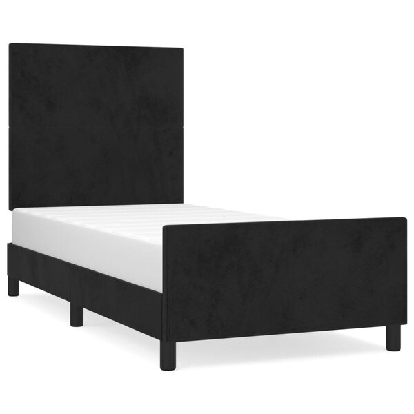 vidaXL Cadre de lit avec tête de lit Noir 80x200 cm Velours