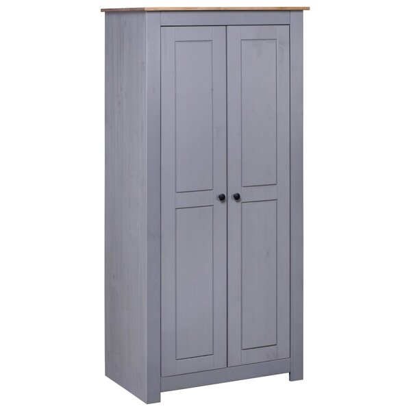 vidaXL Garde-robe Gris 80x50x171 5 cm Pin massif Assortiment Panama