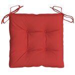 vidaXL Coussins de chaise lot de 4 rouge 40x40x7 cm tissu oxford