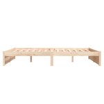 vidaXL Cadre de lit bois massif 150x200 cm très grand