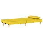 vidaXL Canapé-lit jaune clair tissu