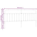 vidaXL Tête de lit métal noir 200 cm