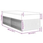 vidaXL Sommier à lattes de lit avec matelas Noir 100x200 cm Velours