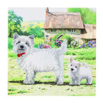 Kit carte broderie diamant 18x18cm Westie