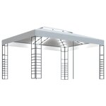 vidaXL Tonnelle avec guirlande lumineuse à LED 4x3x2 7 m Blanc