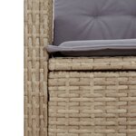 vidaXL Ensemble à manger de jardin avec coussins 5Pièces Beige poly rotin
