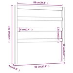 vidaXL Tête de lit Marron miel 96x4x100 cm Bois massif de pin