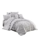 Parure de lit grise LANTIS 240 x 220 cm