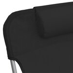 vidaXL Chaises longues pliables lot de 2 noir textilène et acier