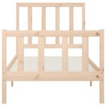 vidaXL Cadre de lit sans matelas 90x200 cm bois massif