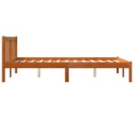 vidaXL Cadre de lit sans matelas cire marron 120x190cm bois pin massif
