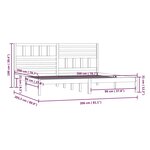 vidaXL Cadre de lit Blanc Bois de pin massif 200x200 cm