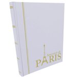 PERFECTA : Classeur fixe pour timbres Souvenir de Paris (Petit modèle-Pages Noires-16p. Rouge)