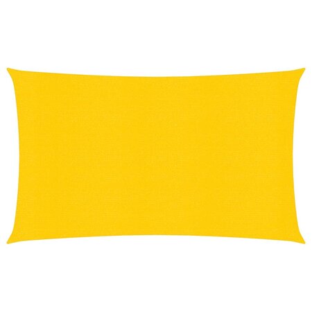 vidaXL Voile d'ombrage 160 g/m² Jaune 2 5x5 m PEHD