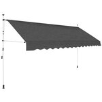 vidaXL Auvent manuel rétractable 400 cm Anthracite