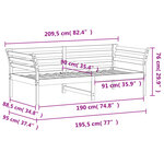 vidaXL Lit de jour sans matelas 90x190 cm bois de pin massif