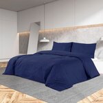 vidaXL Ensemble de housse de couette Bleu marine 200x220 cm Microfibre