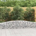 vidaXL Panier de gabions arqué 400x30x40/60 cm Fer galvanisé