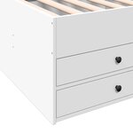 vidaXL Lit de jour avec tiroirs blanc 90x190 cm bois d'ingénierie