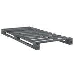 vidaXL Cadre de lit sans matelas gris 90x200 cm bois de pin massif