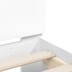 vidaXL Cadre de lit avec tête de lit blanc 75x190 cm bois d'ingénierie