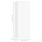 vidaXL Ensemble de meubles TV 6 Pièces Blanc Bois d'ingénierie