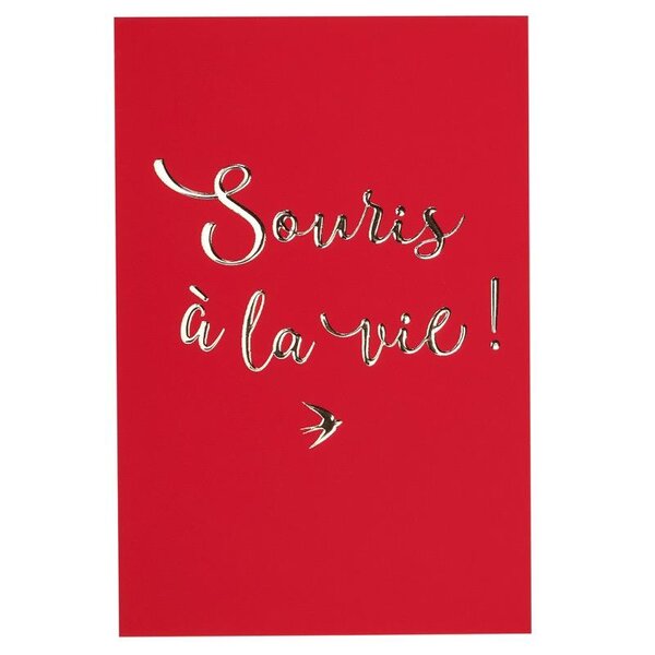 Carte souris à la vie lettres dorées - draeger paris