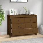 vidaXL Armoire latérale Marron Miel 100x40x72 cm Bois de pin massif