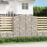 vidaXL Paniers à gabions arqués 5 Pièces 200x50x200/220 cm Fer galvanisé