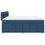 vidaXL Sommier à lattes de lit avec matelas Bleu 180x200 cm Tissu