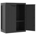 vidaXL Armoire de rangement d'extérieur noir 65x37x85 cm PP