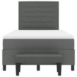 vidaXL Lit Box Spring avec matelas & banc gris foncé 120x190 cm tissu
