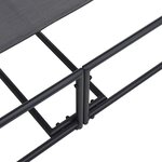 vidaXL Lit de jardin - Anthracite - 200x74x73 cm - Acier & Textilène