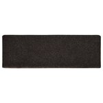 vidaXL Tapis d'escalier 15 Pièces Tissu aiguilleté 65x21x4cm Marron foncé
