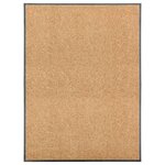vidaXL Paillasson lavable Crème 90x120 cm