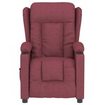 vidaXL Fauteuil inclinable électrique Rouge bordeaux Tissu